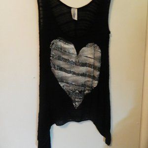 Sleeveless Black Tee by Voice